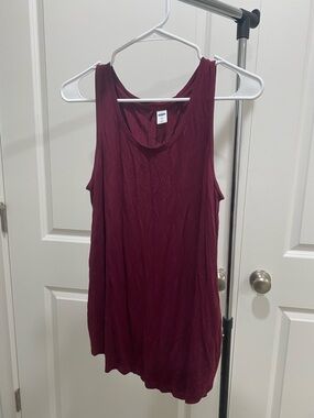 Old Navy Maroon Scoop Neck Tank Top